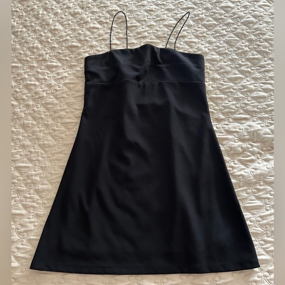 Impeccable Pig Black Cocktail Dress. Spaghetti Strap Shoulders with Strap Back - Picture 1 of 5